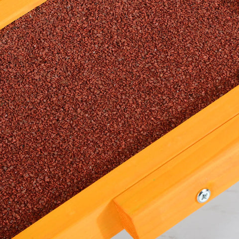 Close-up of non-slip surface on 71 Inch Dog Agility Seesaw Pro Grade Solid Fir Wood Construction With Non Slip Surface And Adjustable Height