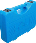 Heavy Duty Glow Plug Puller And Thread Restoration Kit For M8 And M10 Diesel Blocks 41 Piece blue plastic case with handle.