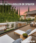 Top Tier Brown Tinted Concrete Sealer With High Gloss Glow Up Solvent Based Cure And Seal In A 5 Gallon Size applied to patio decor.