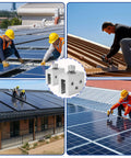 Installation of Metal Roof Panel Clamps For Standing Seam Roofs No Drill Non Penetrating Aluminum Brackets for solar systems