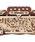 Enigma Chest 3D Wooden Puzzle Box For Adults To Build Natural Wood Escape Room Challenge With 504 Pieces No Glue Required Codes And Secret Locks Stress Relief Brain Teaser, front view