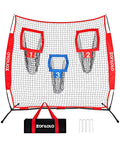 6 By 6 Foot Football Training Net With Three Target Pockets, Portable QB Throwing Practice Gear With Carry Bag for Backyard and Field