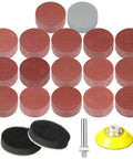 2 Inch Sanding Discs Set With 425 Pieces And One Quarter Inch Round Shank Backing Pad Includes Soft Foam Buffers And Assorted Grit 40 To 3000