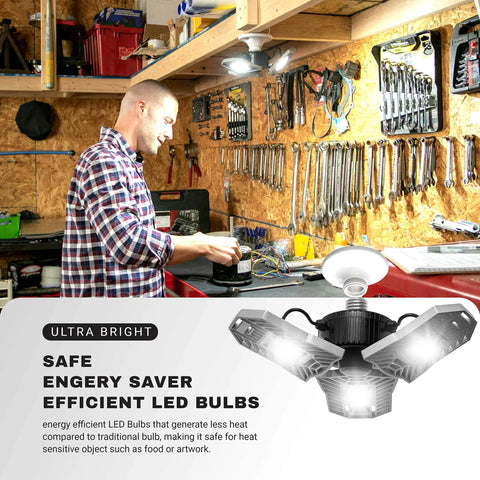 Triburst Deluxe Ason TV 5500 Lumens 6500 Kelvin Ultra Bright LED Ceiling Light With 144 LEDs installed in workshop