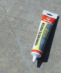 Concrete Repair Patch And Crack Filler, Premixed Cement Repair In Gray, 5.5 Oz Squeeze Tube on concrete surface