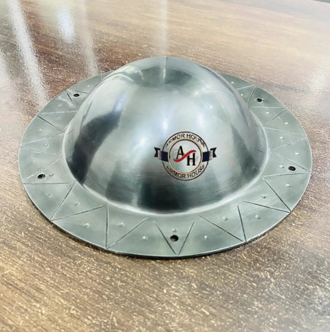Hand Forged Shield Boss For Shield Reconstruction Larp Umbo Medieval Viking Shield Boss 16 Gauge Mild Steel Mount Riveting