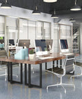 Office desk with Beefy Heavy Duty T Shape Metal Table Legs 28x24 Inch Industrial Desk Legs Set Black 2 Pack supporting computers