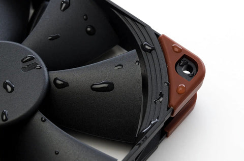 Close-up of water-resistant Heavy Duty 120mm PWM Cooling Fan With 3000 RPM For High Static Pressure And Focused Flow Frame.