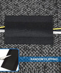 Carpet Cord Cover And Cable Protector Floor Cover For Office Use 19.69 Ft Long Black Easy Hook And Loop Cable Management Strip