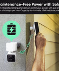 No Sweat Solar Security Camera Captures Crisp 2k Video Completely Wire Free Outdoor build being mounted to a wall.