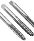 USA Crafted 1/4-20 Hand Threading Tap Set with Taper Plug and Bottom Taps machined from premium high speed steel.