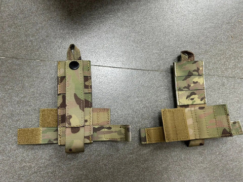 Rock Solid Tactical Antenna Relocation Kit For Better Signal Plus Mobility With Chest Rig And Backpack Setup In Durable Multicam Finish Featuring 32 Inch Weather Resistant Cable Perfect For Military Grunts And Outdoor Adventures, multicam kit on floor
