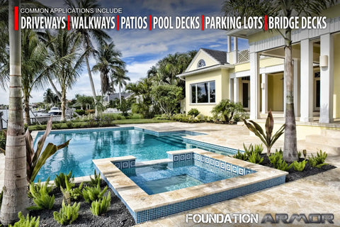 Heavy Duty Water Based Silane Siloxane Concrete Sealer Fends Off Water Sneaking Into Masonry For Brick Pavers And Stone in pool area