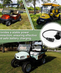 Charging Port Adapter Plug for Precedent Golf Cart Charger Replacement Parts in outdoor scene with golf carts