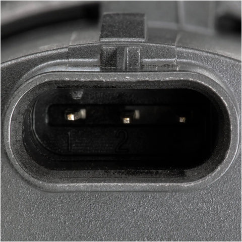 Close-up of connector for Straight Shot Electric Engine Water Pump With Zero Drip Seal And Powerful Electromagnetic Impeller Drive.