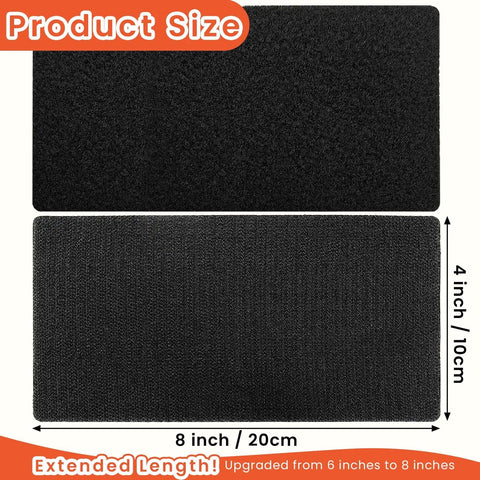 4x8 Inch Hook And Loop Tape Six Sets Strong Back Adhesive Fastener Nylon Heavy Duty Interlocking Tape product size view