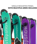 Wall Mounted Ski Storage Rack Holds Four Pairs Of Skis And Poles Or A Snowboard Tough As Nails With Rubber Coated Hooks