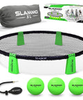 Slammo XL Extra Large Round Net Game For Beginners with net, 3 balls, pump, and carry bag for beach and backyard games