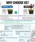Comparison of self watering wick rope polyester vs cotton for potted plants, showing benefits of polyester for safer growth.