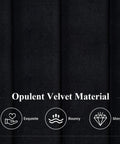 Close-up of opulent velvet material for Queen Size Bed Frame With Plush Velvet Upholstery And Channel Tufted Headboard.