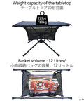 Ultralight Backpacking Table Collapsible With Easy Setup For Hiking Camping And Mountaineering Storage Mesh For Gear