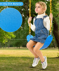 Child on Heavy Duty Swing Seat Set With 66 Inch Chains, Two Pack Replacement Seats For Backyard Playset, Includes Snap Hooks