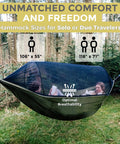 Camping Hammock With Mosquito Net Tent Like Portable Outdoor Hammock For One To Two People, large hammock in forest