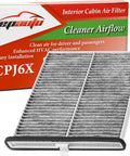 Activated Carbon Cabin Air Filter Replacement For Mazda 3 2014-2018, Mazda 6 2014-2021, CX-5 2013-2025 next to packaging.