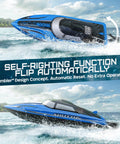 Rad High Speed RC Boat For Pool Lake And Salt Water Remote Control Toy With 32 KPH Top Speed 370S Brushed Motor Battery durable design