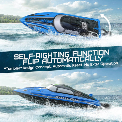 Rad High Speed RC Boat For Pool Lake And Salt Water Remote Control Toy With 32 KPH Top Speed 370S Brushed Motor Battery durable design