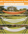 Heavy Duty Double Hammock Stand With 450 Pound Capacity Fits 9.5 To 14 Feet Hammocks Includes Chains And Hardware Carrying Case