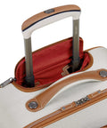Chatelet Softside Underseat Carry On Luggage With Two Wheels Angora Ecofriendly Recycled Fabric And Vegan Leather Trim, handle detail