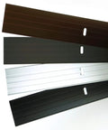 Aluminum Landscape Edging Kit For Lawn And Garden 8 Edging Pieces With Spikes 48 Feet Total Black Rustproof flat view of edging pieces