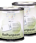 Two cans of All Purpose Satin Enamel Interior Exterior Paint For Furniture And More White 1 Quart DIY Friendly Sticks To Wood Metal Glass Tile Without Sanding