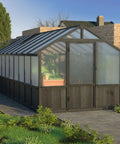 8x16 Ft Cedar Wood Greenhouse Kit With Lockable Door And Vent Window, Built To Last Tough As Nails Walk In Backyard Garden Greenhouse