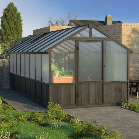 8x16 Ft Cedar Wood Greenhouse Kit With Lockable Door And Vent Window, Built To Last Tough As Nails Walk In Backyard Garden Greenhouse