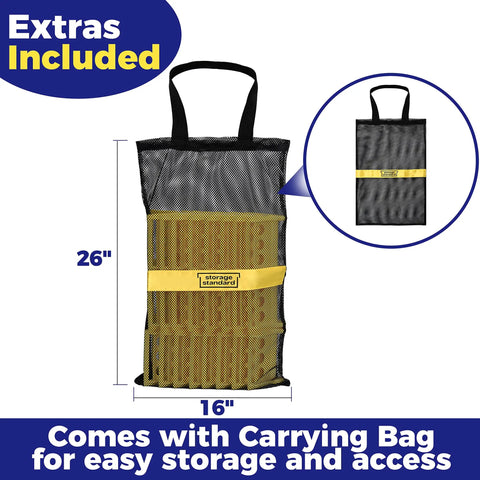 24 Pack Edge Corner Protectors With Carrying Case For Flatbed Cargo And Truck Shipping - mesh carrying case with yellow guards