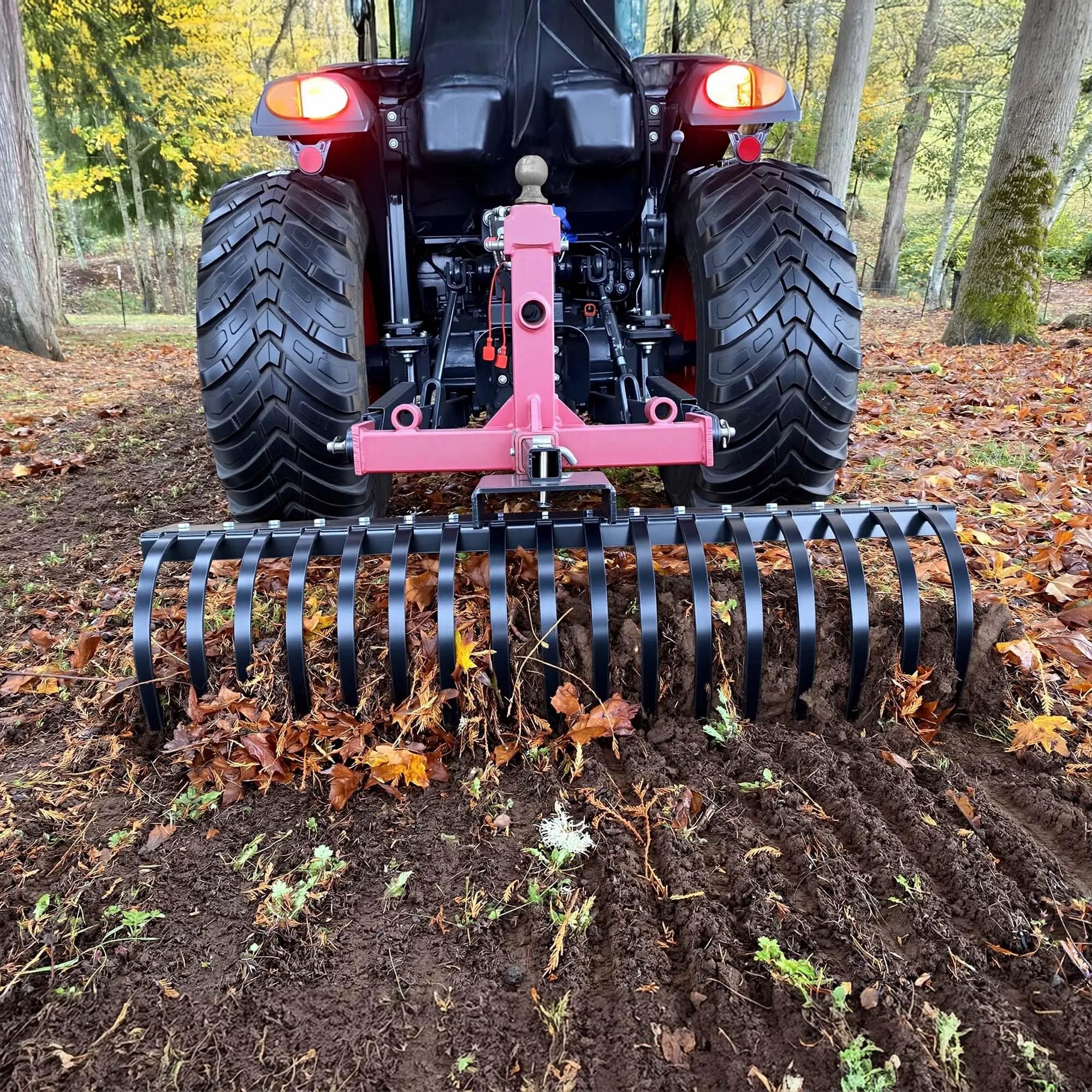 Tow Behind Landscape Rake Fits ATVs/UTVs, 3-Point ✓