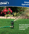 Six Spray Patterns Gear Drive Sprinkler On Metal T Spike For Customizable Lawn Watering Coverage with rotating head in garden
