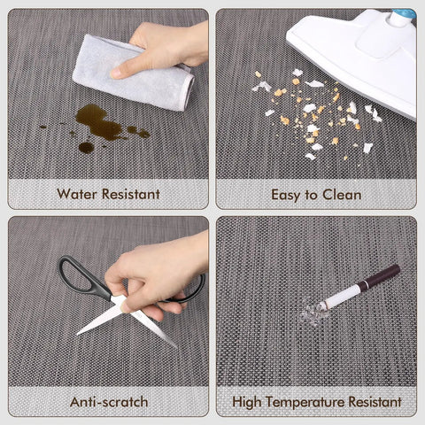 Anti Slip Office Chair Mat For Hardwood Floors 36 By 48 Inches showcasing water resistance, easy to clean, anti-scratch, heat resistance.