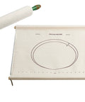 Collapsible Pastry Cloth With Wooden Frame And Rolling Pin Cover Nonstick 20 Inch By 20 Inch with Printed Pie Crust Guides
