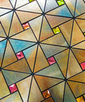 Windmill Glass Polished Rainbow Peel and Stick Backsplash Tile Kit for Kitchen Fireplace and Bathroom Aluminum Composite 3D Metal Look