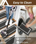 Soft Stair Treads Non Slip Carpet Mats 28 Inch By 9 Inch Indoor Stair Runners For Wooden Steps Kid And Pet Friendly No Glue Needed