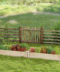 Wooden Raised Garden Bed 48 Inch Long By 24 Inch Wide By 10 Inch High Planter Box No Fuss Assembly with plants outdoors