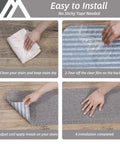 Installation steps for Non Slip Stair Treads 15 Pack Carpet Mats For Indoor Stair Runners 28 By 9 Inches Grey 100 Percent Polyester
