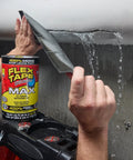 Built Tough Max Strength Waterproof Tape sealing pipe leak underwater, black rubberized tape application on wet surface