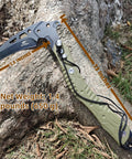 Folding Sickle Knife With Sheath For Tactical Survival And Outdoor Pruning Tools Quick Release With Safety Lock Glass Breaker