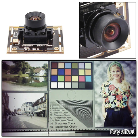 Sony IMX323 Low Light USB Camera Module With 100 Degree Wide Angle No Distortion Lens 1080P HD Video H264 UVC USB 2.0 Webcam Board Components and Day Effect Display