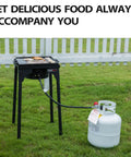 Portable Propane Burner For Camping And Outdoor Cooking With Adjustable Legs Easy To Carry Gas Stove For Home Brewing