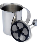 Handheld Milk Frother For Creamy Foam In Seconds, On The Go Stainless Steel Foamer with detachable frothing wand